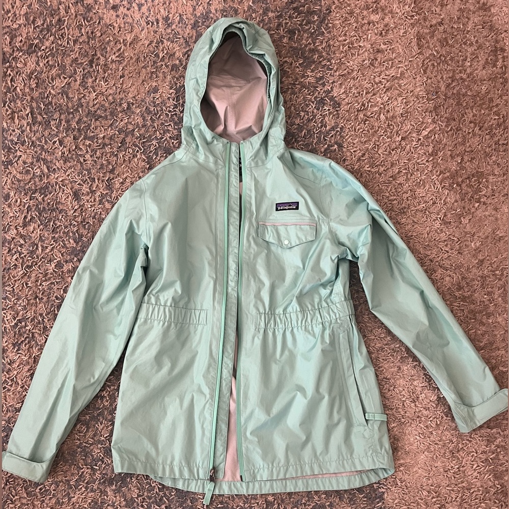 Patagonia girls rain jacket.